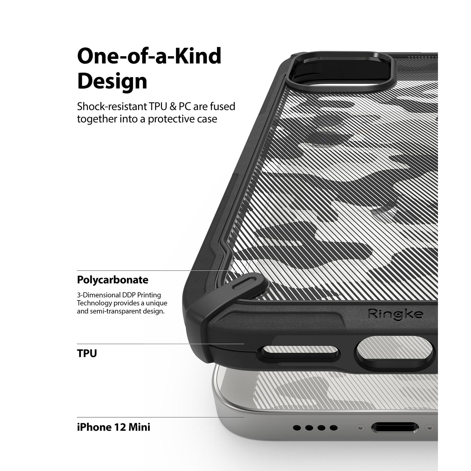 Funda Fusion X Design iPhone 12 Mini Camo Black