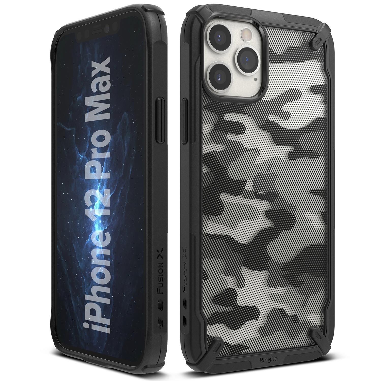 Funda Fusion X Design iPhone 12 Pro Max Camo Black