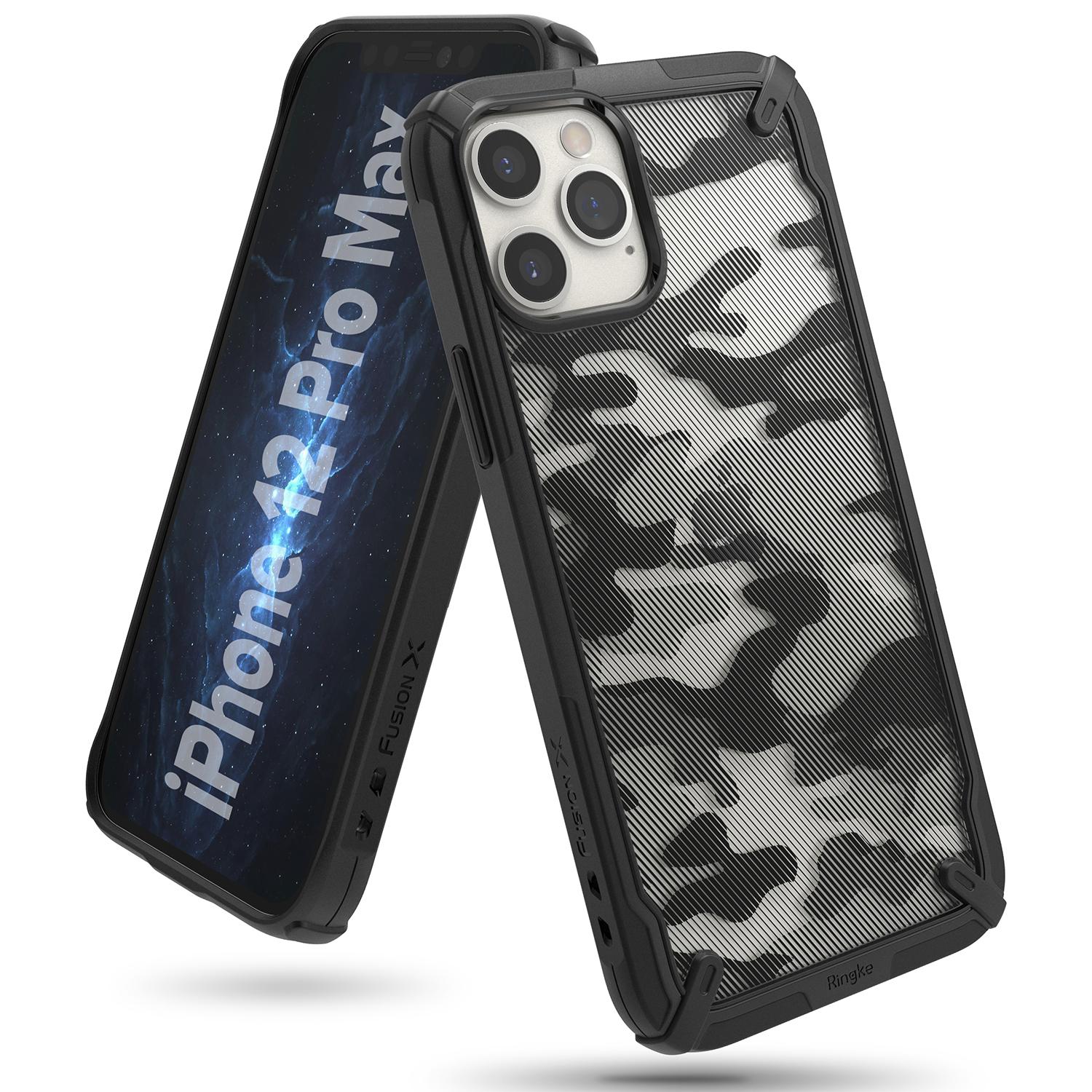 Funda Fusion X Design iPhone 12 Pro Max Camo Black