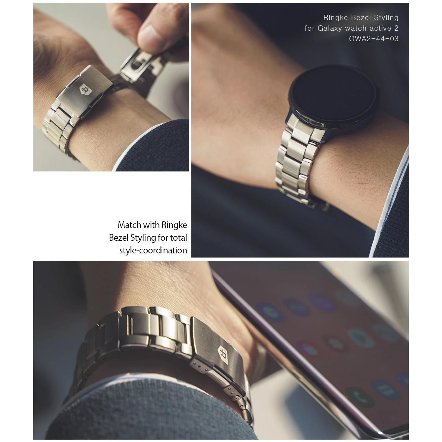 Metal One Titanium Correa Samsung Galaxy Watch Active 2 44mm Plata