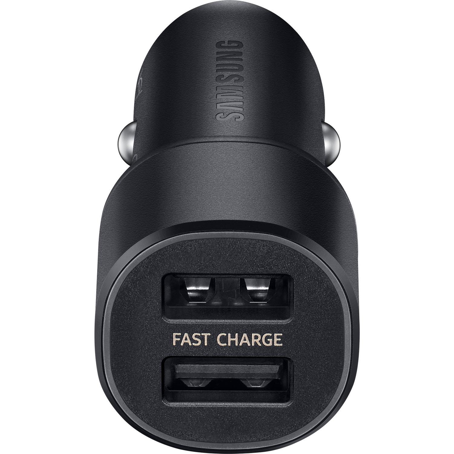 Dual Car Fast Charger 15W USB-C Negro