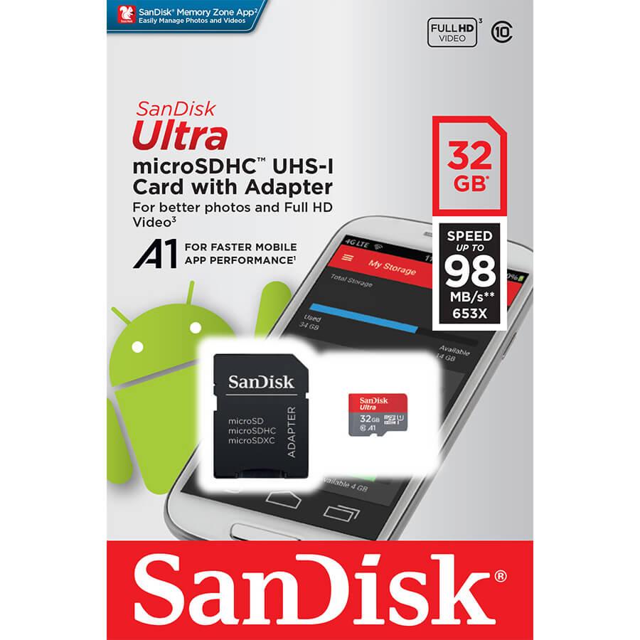 32GB microSDHC Class 10 UHS-I 120MB/s Negro