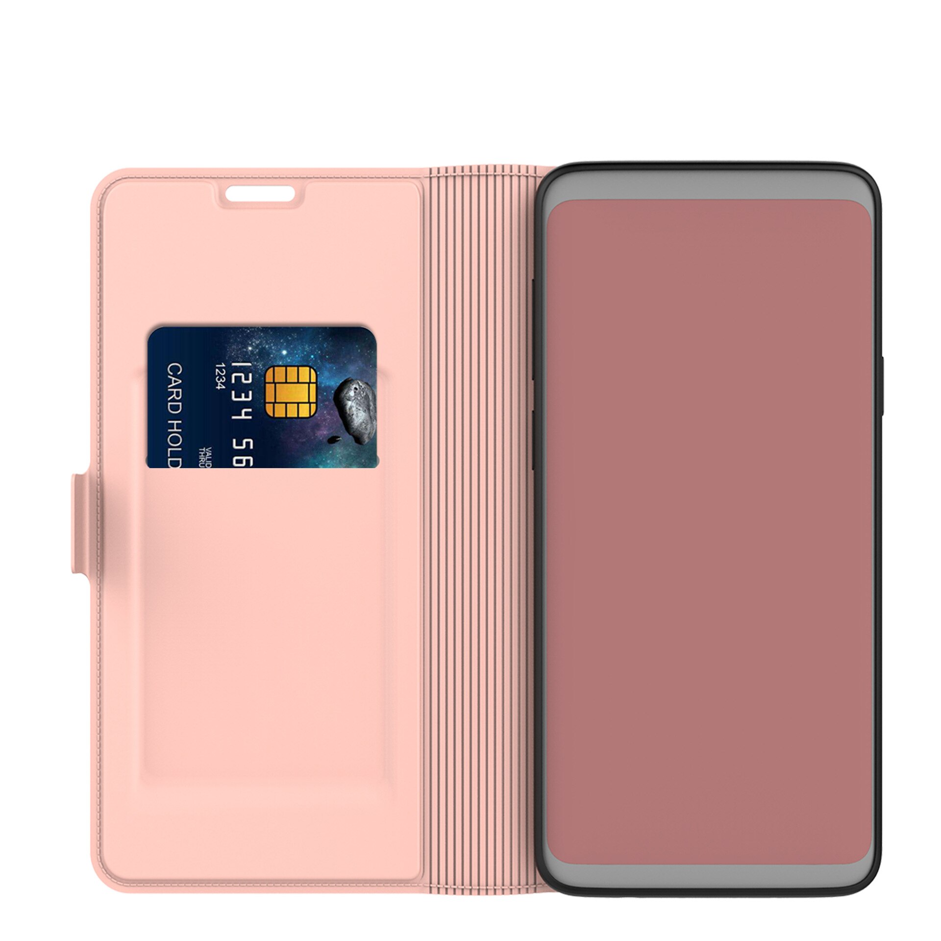 Cartera Slim Card Wallet Huawei P30 oro rosa