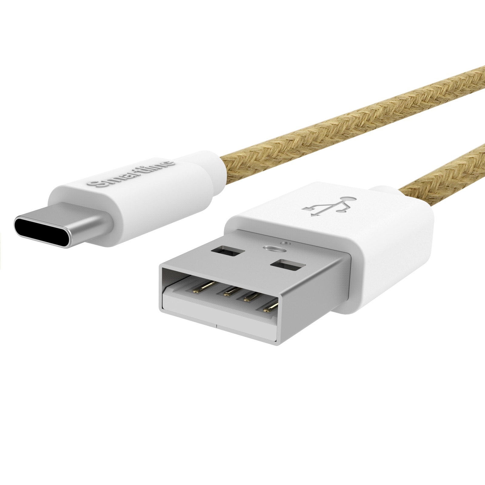 Fuzzy Cable USB-A a USB-C 2 metros Beige