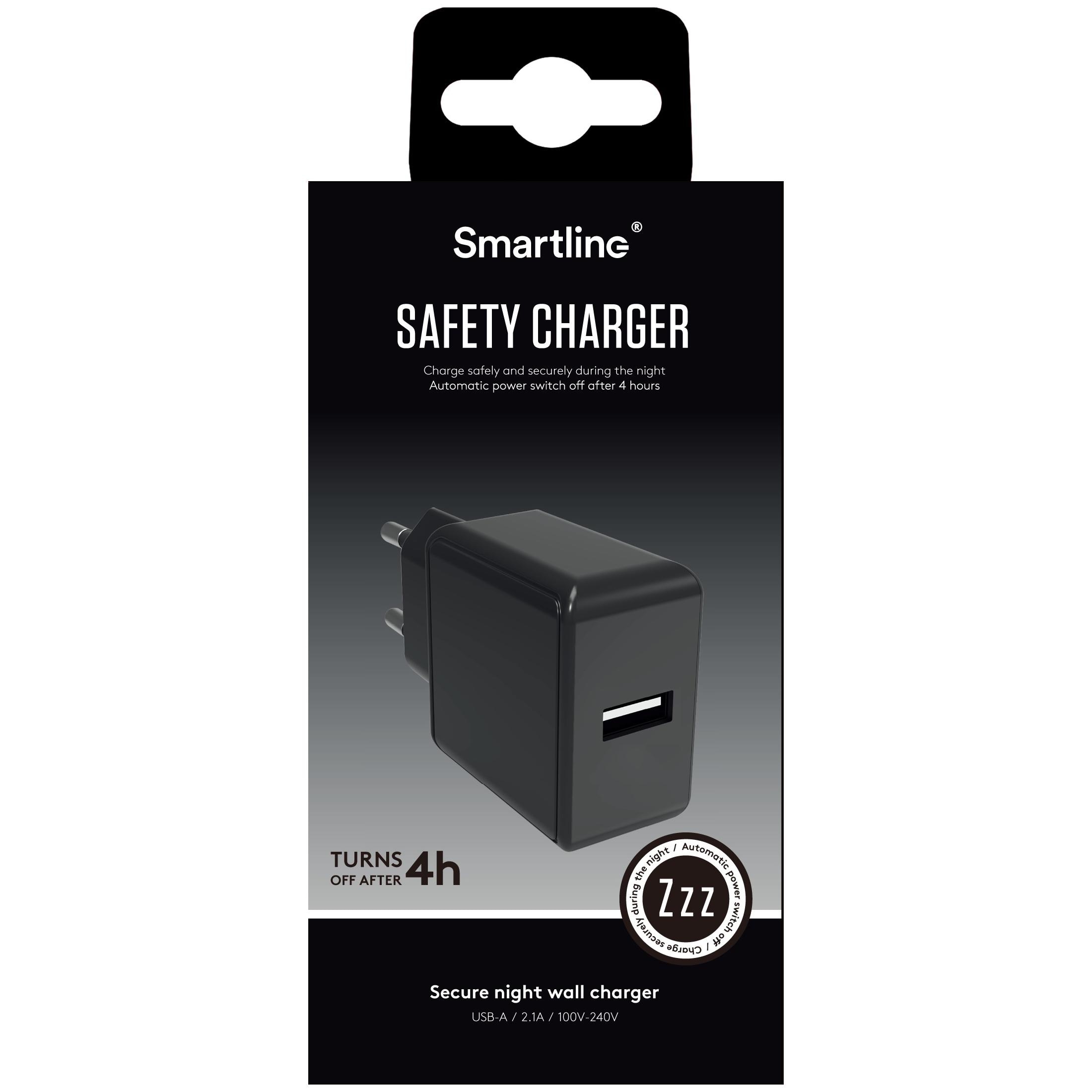 Cargador Safety 2.1A Negro