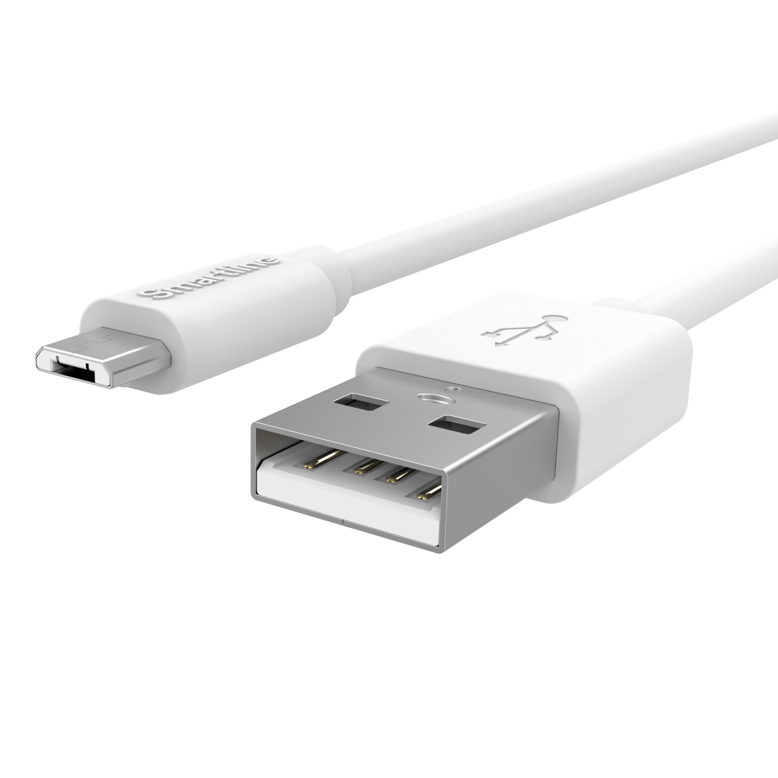 Cable USB-A a MicroUSB 2 metros Blanco