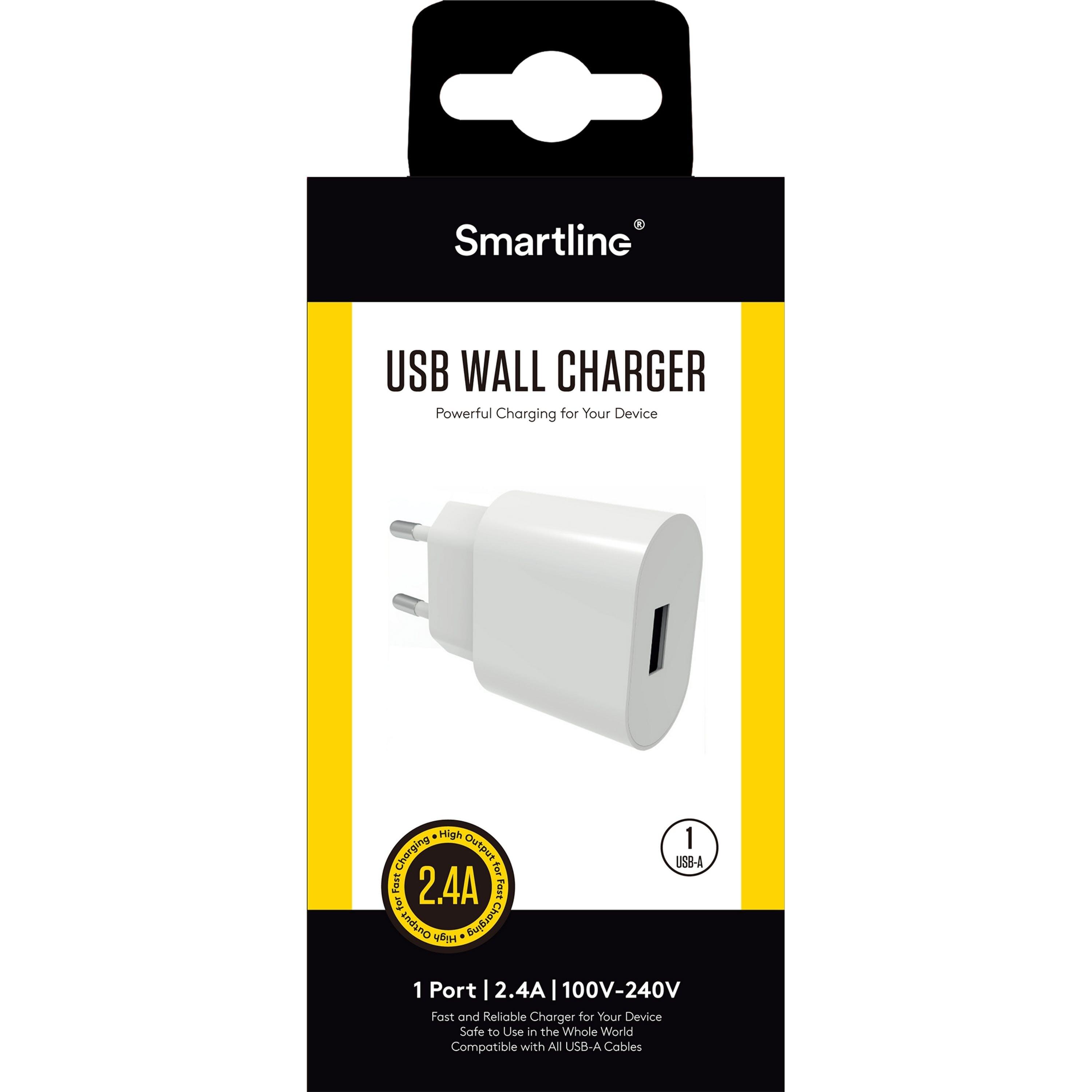 Cargador USB 2.4A 12W Blanco