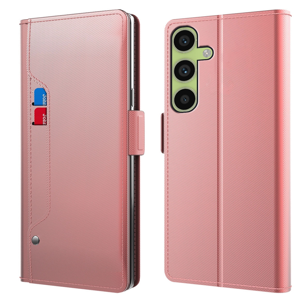 Funda con solapa Espejo Samsung Galaxy A34 oro rosado