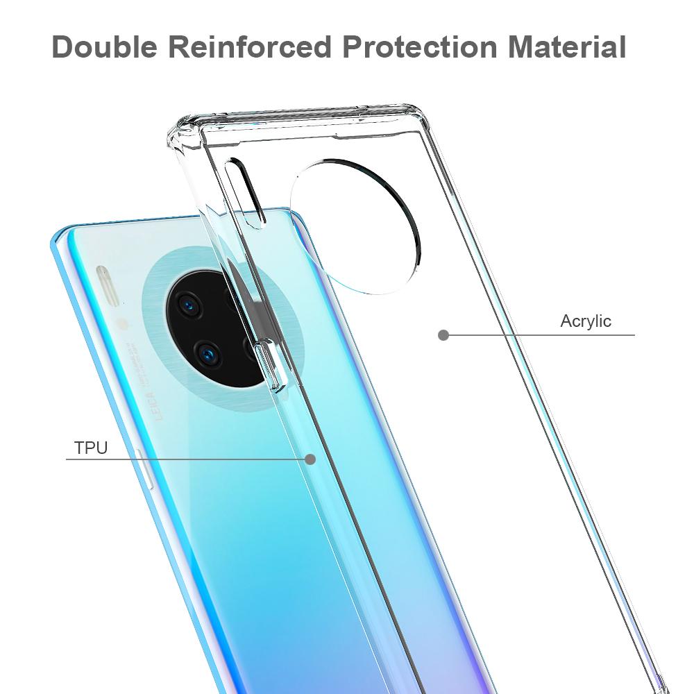 Funda híbrida Crystal Hybrid para Huawei Mate 30 Pro, transparente