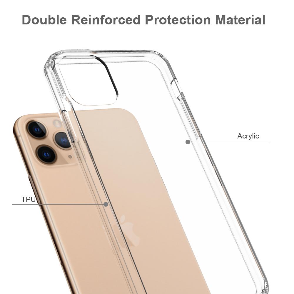 Funda híbrida Crystal Hybrid para iPhone 11 Pro Max, transparente