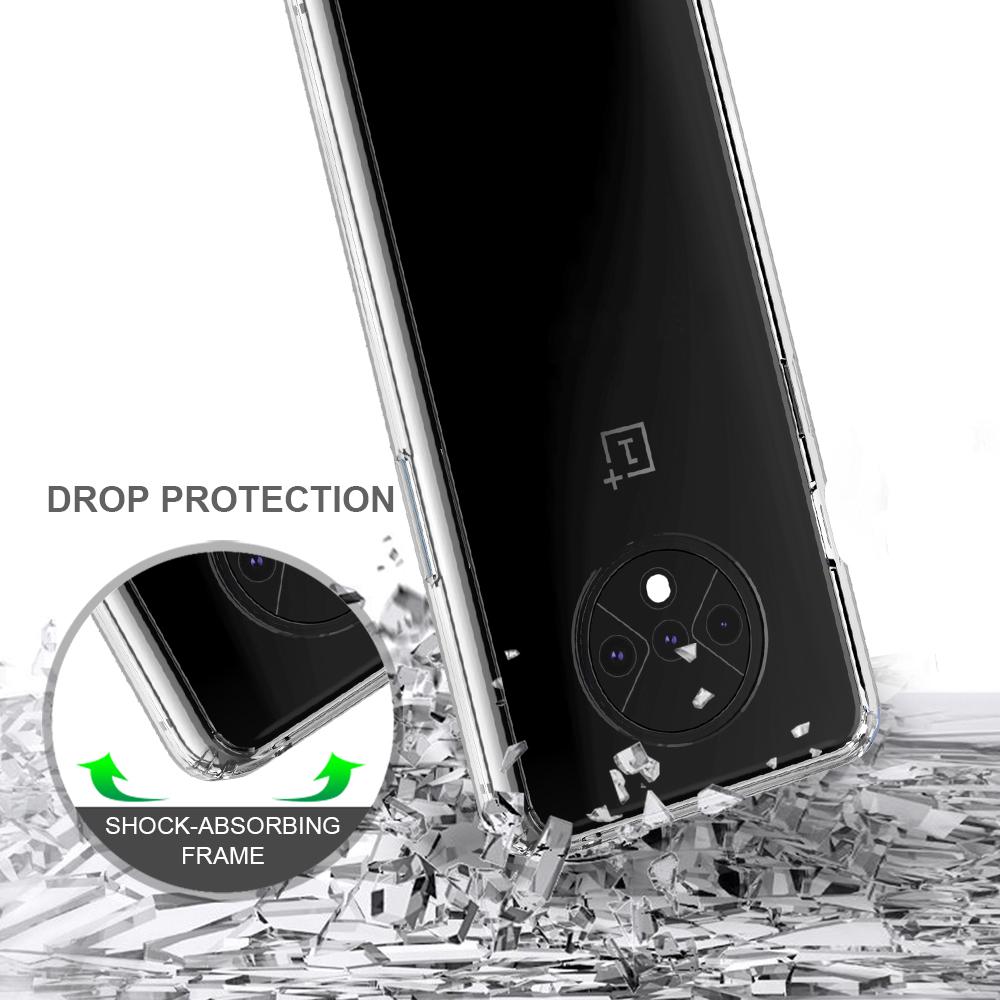 Funda híbrida Crystal Hybrid para OnePlus 7T, transparente