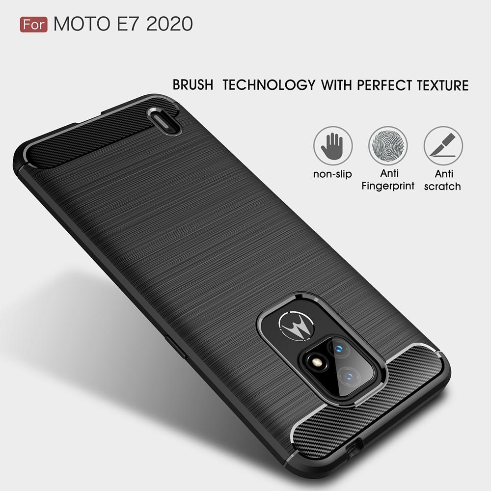 Funda Brushed TPU Case Motorola Moto E7 Black
