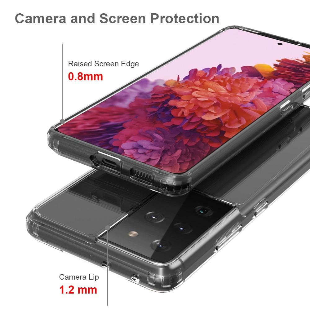 Funda híbrida Crystal Hybrid para Samsung Galaxy S21 Ultra, transparente
