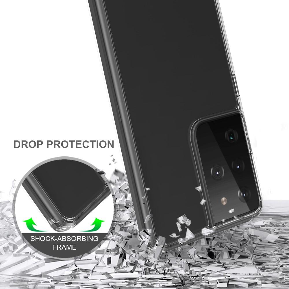 Funda híbrida Crystal Hybrid para Samsung Galaxy S21 Ultra, transparente