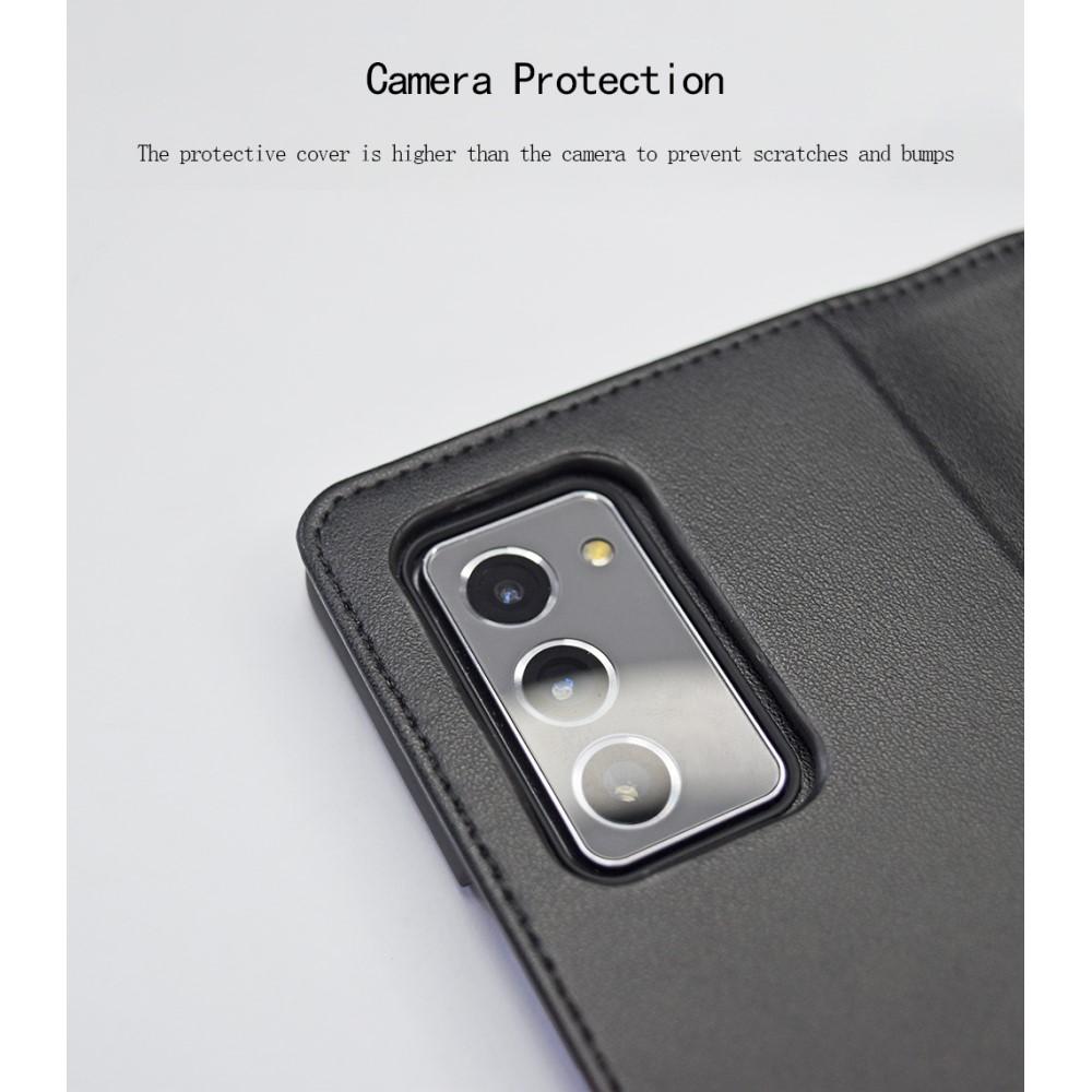 Funda de cuero genuino Samsung Galaxy Z Fold 2, Negro