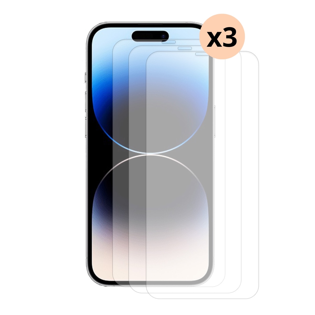 Kit para iPhone 15 Pro Max, 3 piezas Protector de pantalla en