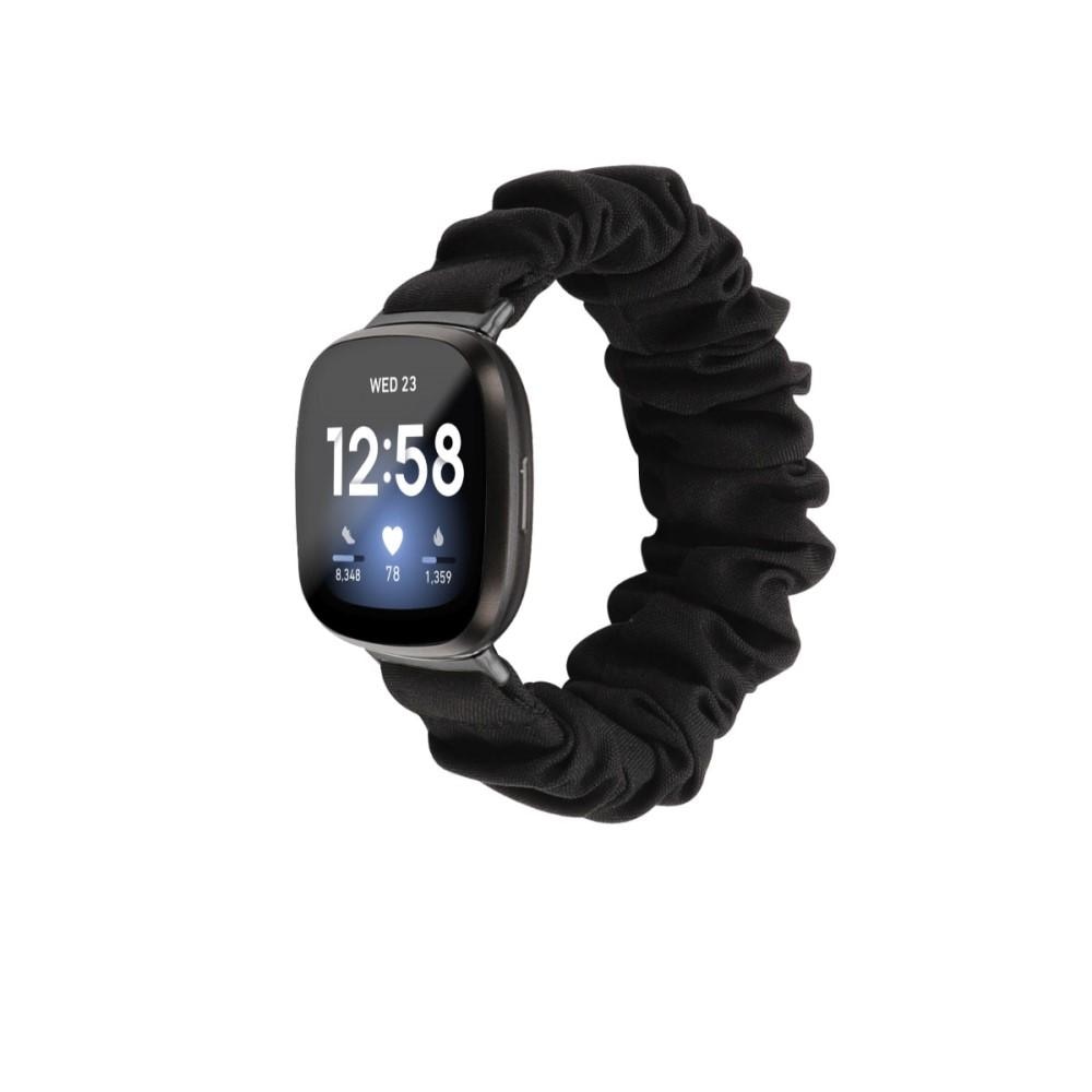 Correa Scrunchie Fitbit Versa 3/Sense Negro