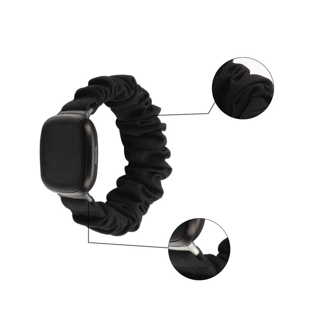 Correa Scrunchie Fitbit Versa 3/Sense Negro