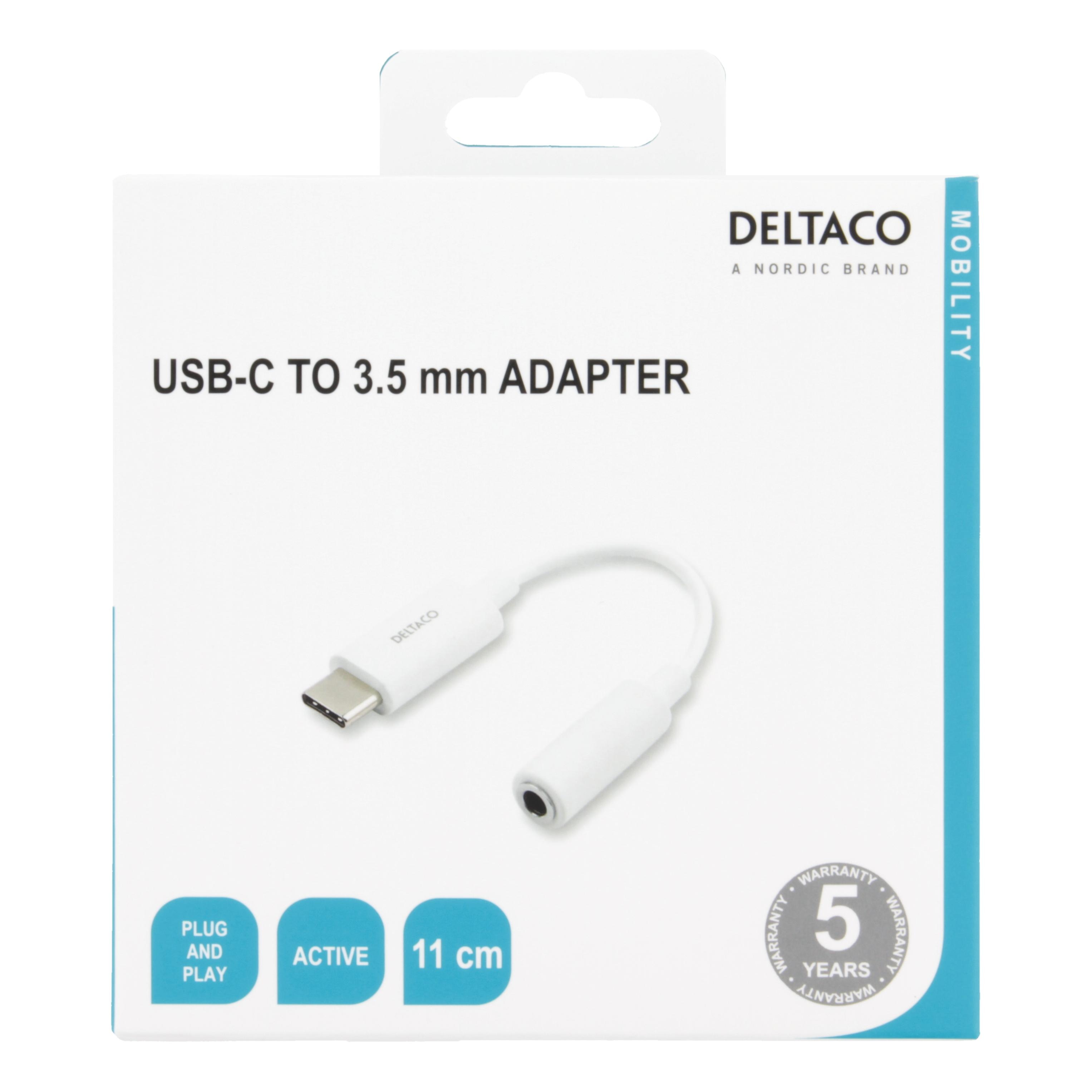 Adaptador USB-C a DAC de 3,5 mm Blanco
