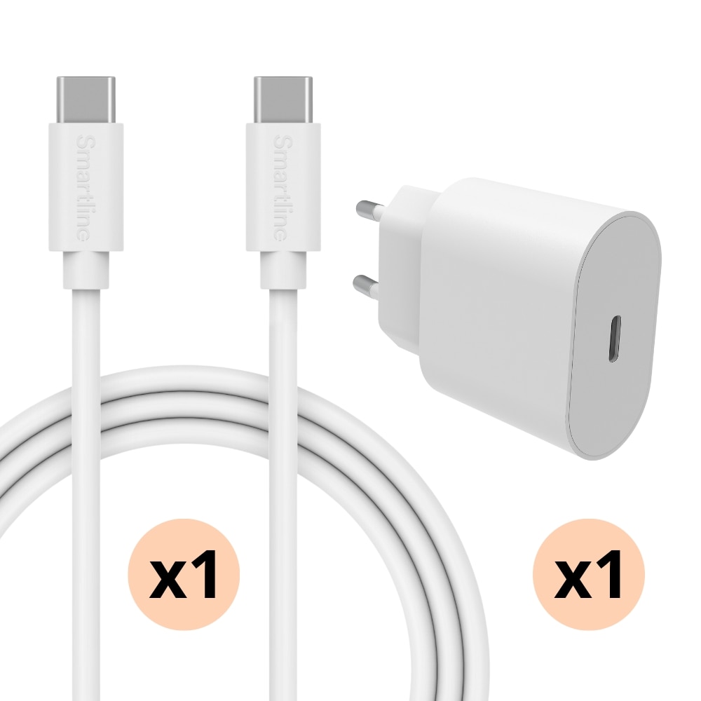 Cargador completo para móviles Xiaomi - Cable de 2m y cargador de pared USB-C - Smartline